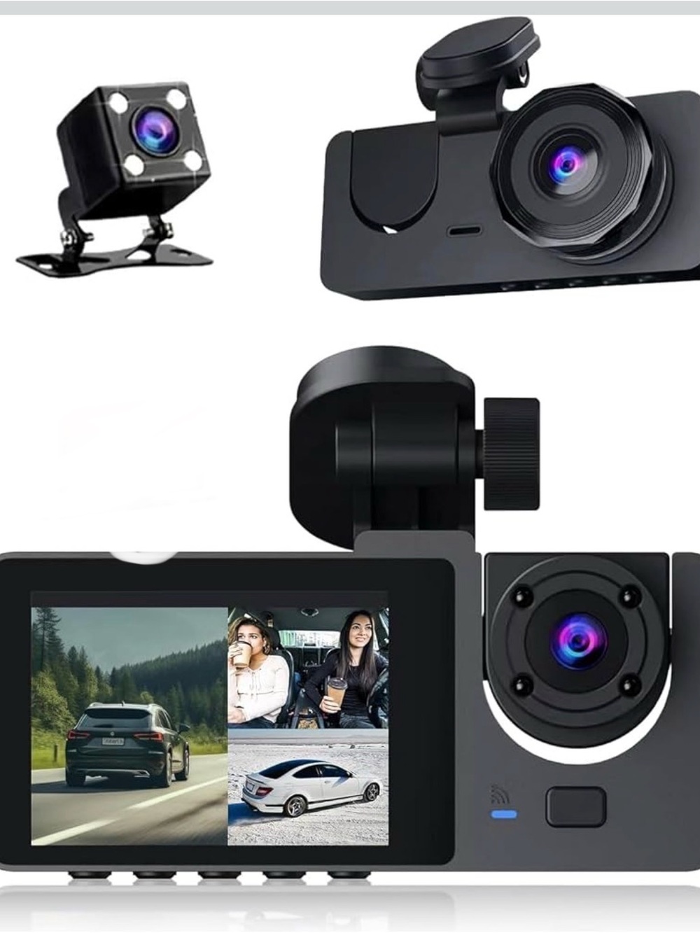 New Open Box Really Nice Dash Cam Front and Rear Inside